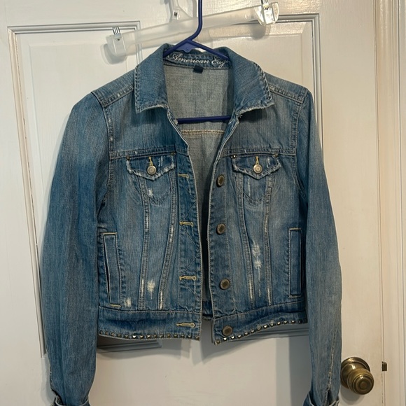 American Eagle Outfitters Jackets & Blazers - American Eagle Distressed Denim Jacket.